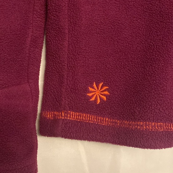 Athleta Sky High Polartec Hoodie, Size S, Color burgundy/Orange - Picture 3 of 12